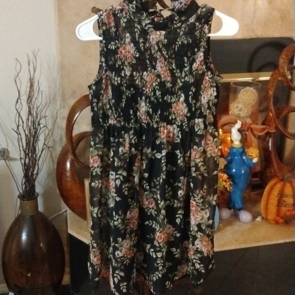 As U Wish Lily Rose Floral Mockneck Dress